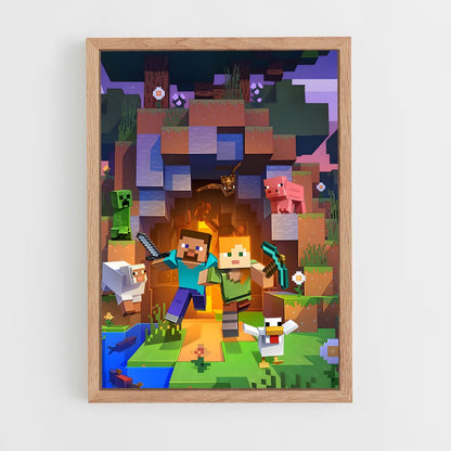 minecraft-1 cadre Bois clair