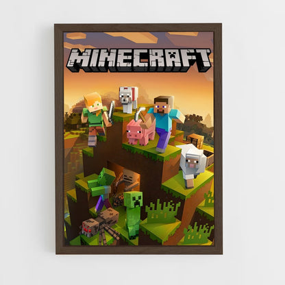 minecraft-10 cadre Bois foncé