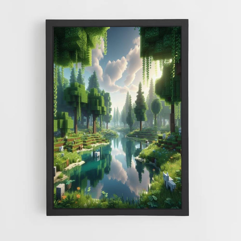 Póster Lago Minecraft