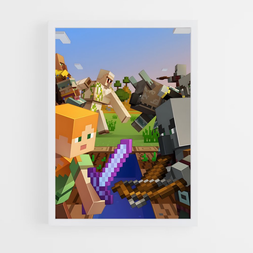 minecraft-2 cadre Blanc