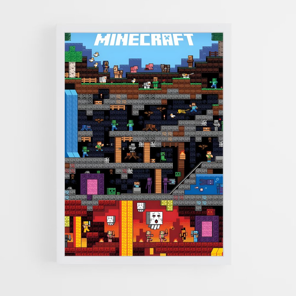 minecraft-5 cadre Blanc