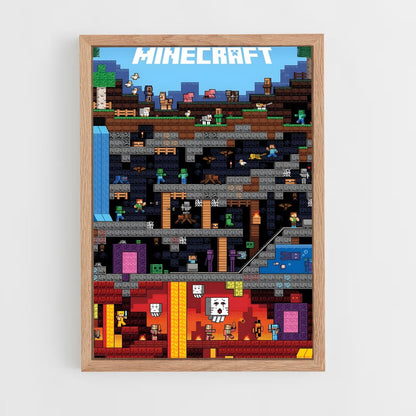 minecraft-5 cadre Bois clair