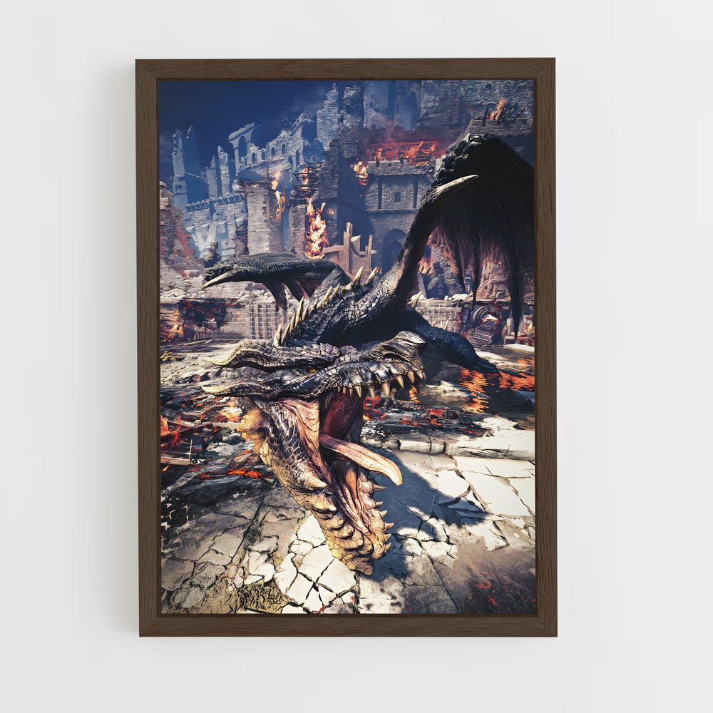 monster-hunter-14 cadre Bois foncé