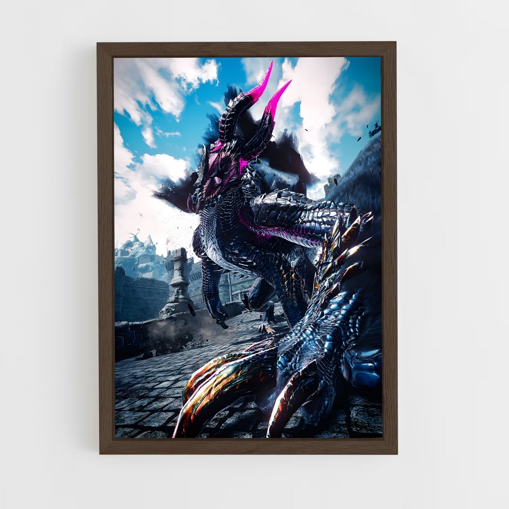 monster-hunter-15 cadre Bois foncé