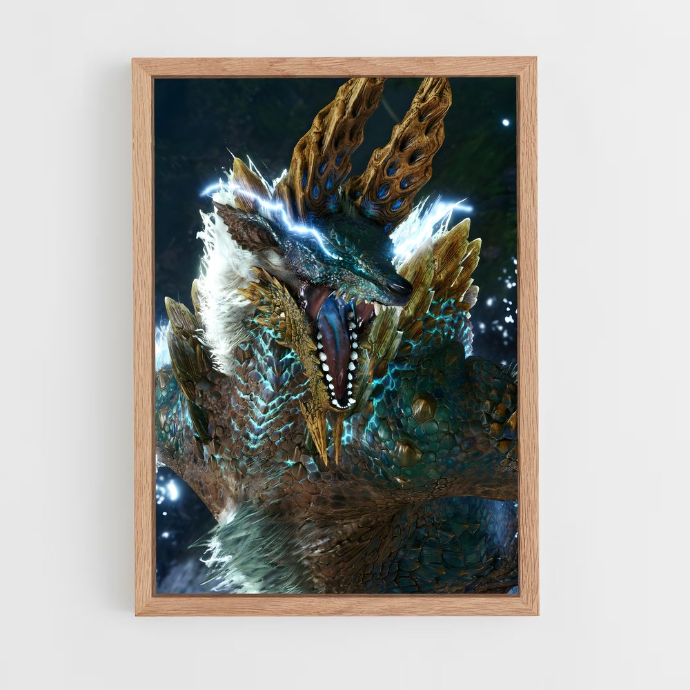 monster-hunter-8 cadre Bois clair