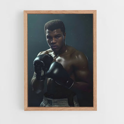 muhammad-ali-8 cadre Bois clair