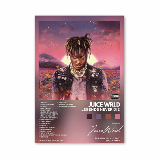 Pôster Juice Wrld Legends Nunca Morre