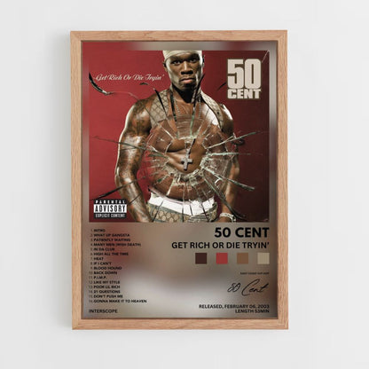 Pôster 50cent Fique Rico ou Morra Tentando