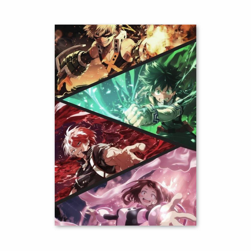 Poster Bakugo Izuku Shoto Ochaco