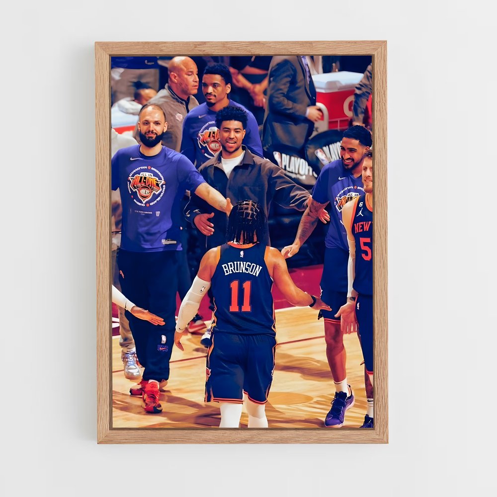 new-york-knicks-11 cadre Bois clair