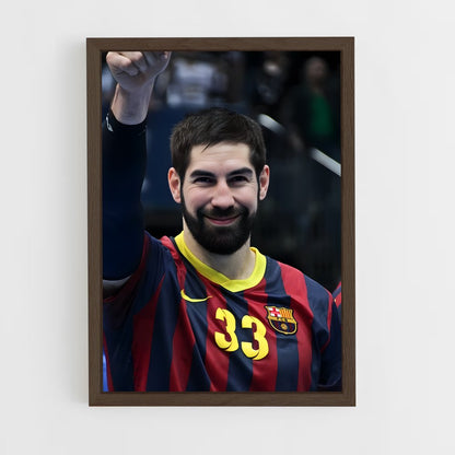 nikola-karabatic-3 cadre Bois foncé