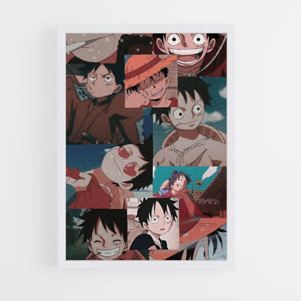 Pôster Colagem Luffy