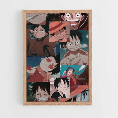 Pôster Colagem Luffy