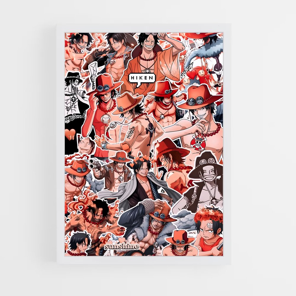 one-piece-16 cadre Blanc