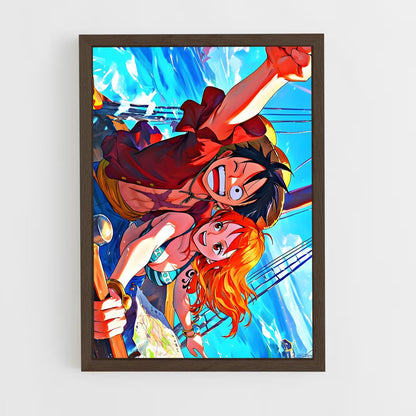 one-piece-19 cadre Bois foncé