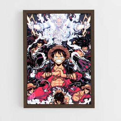 one-piece-7 cadre Bois foncé