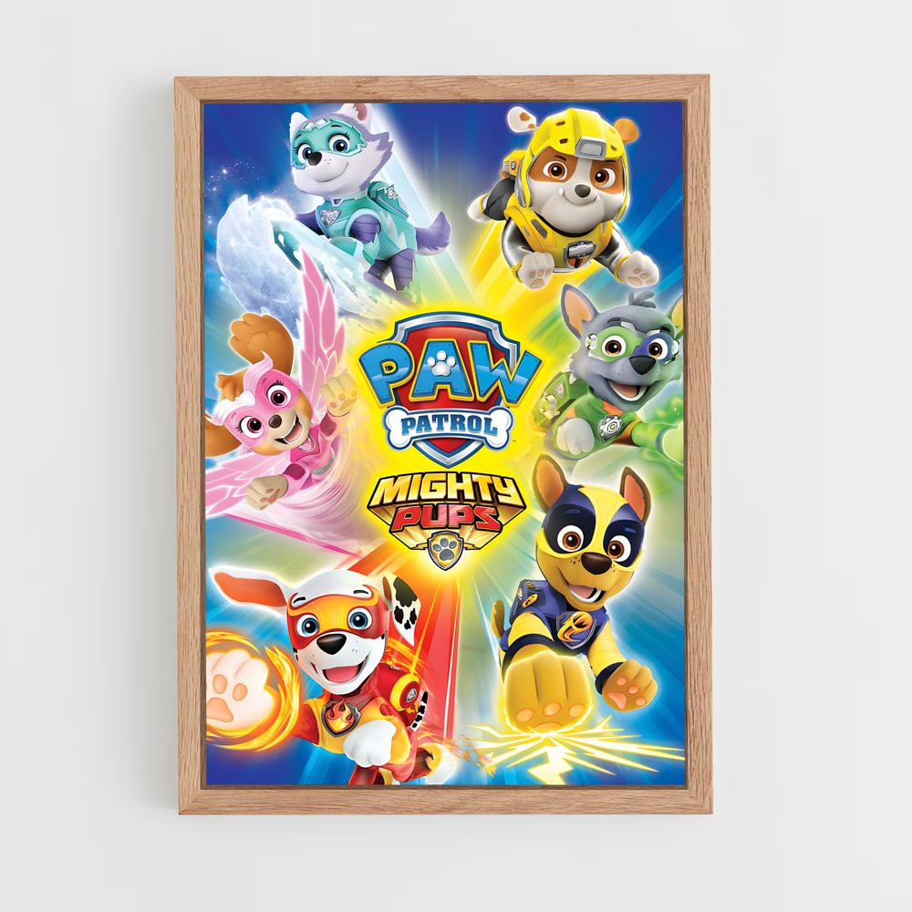 paw-patrol-3 cadre Bois clair
