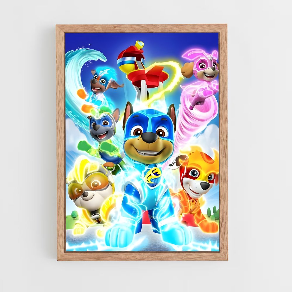 paw-patrol-7 cadre Bois clair