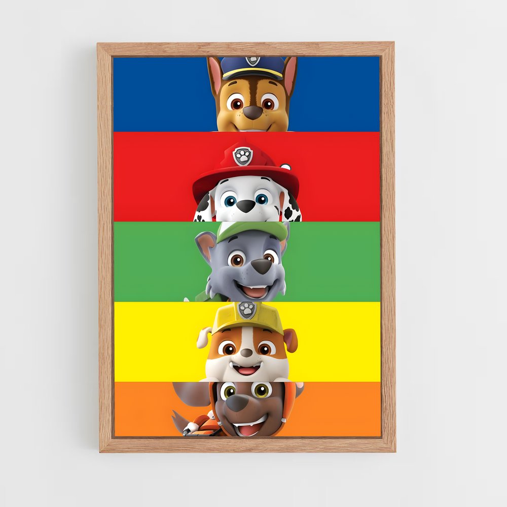 paw-patrol-9 cadre Bois clair