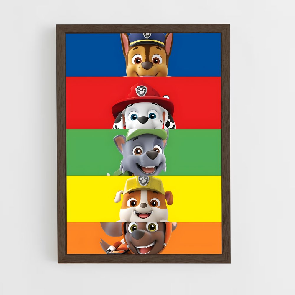 paw-patrol-9 cadre Bois foncé
