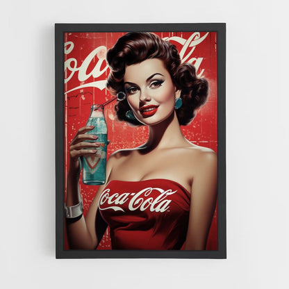 Pôster Pin-Up da Coca-Cola