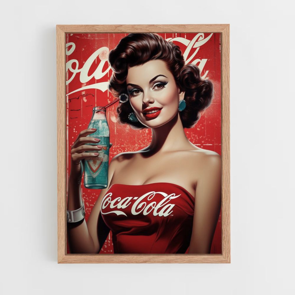 Pôster Pin-Up da Coca-Cola