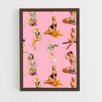 pin-up-5 cadre Bois foncé