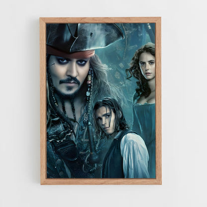 pirates-of-the-caribbean-5 cadre Bois clair