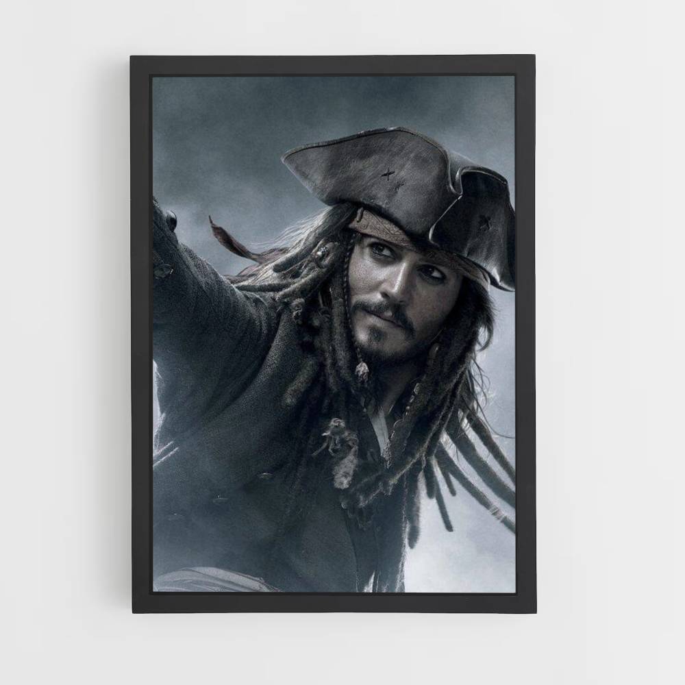 Pôster Jack Sparrow Cinza