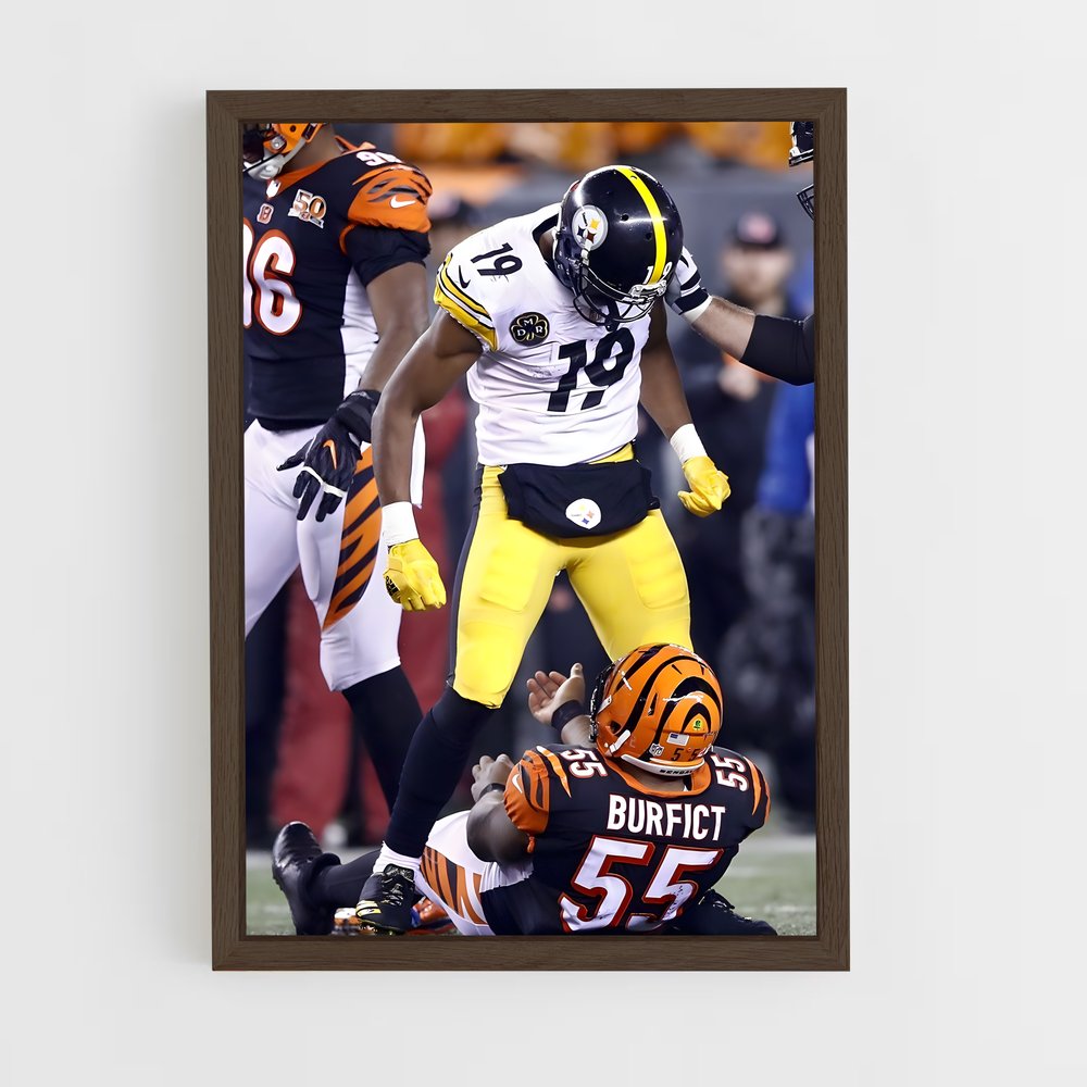 pittsburgh-steelers-5 cadre Bois foncé