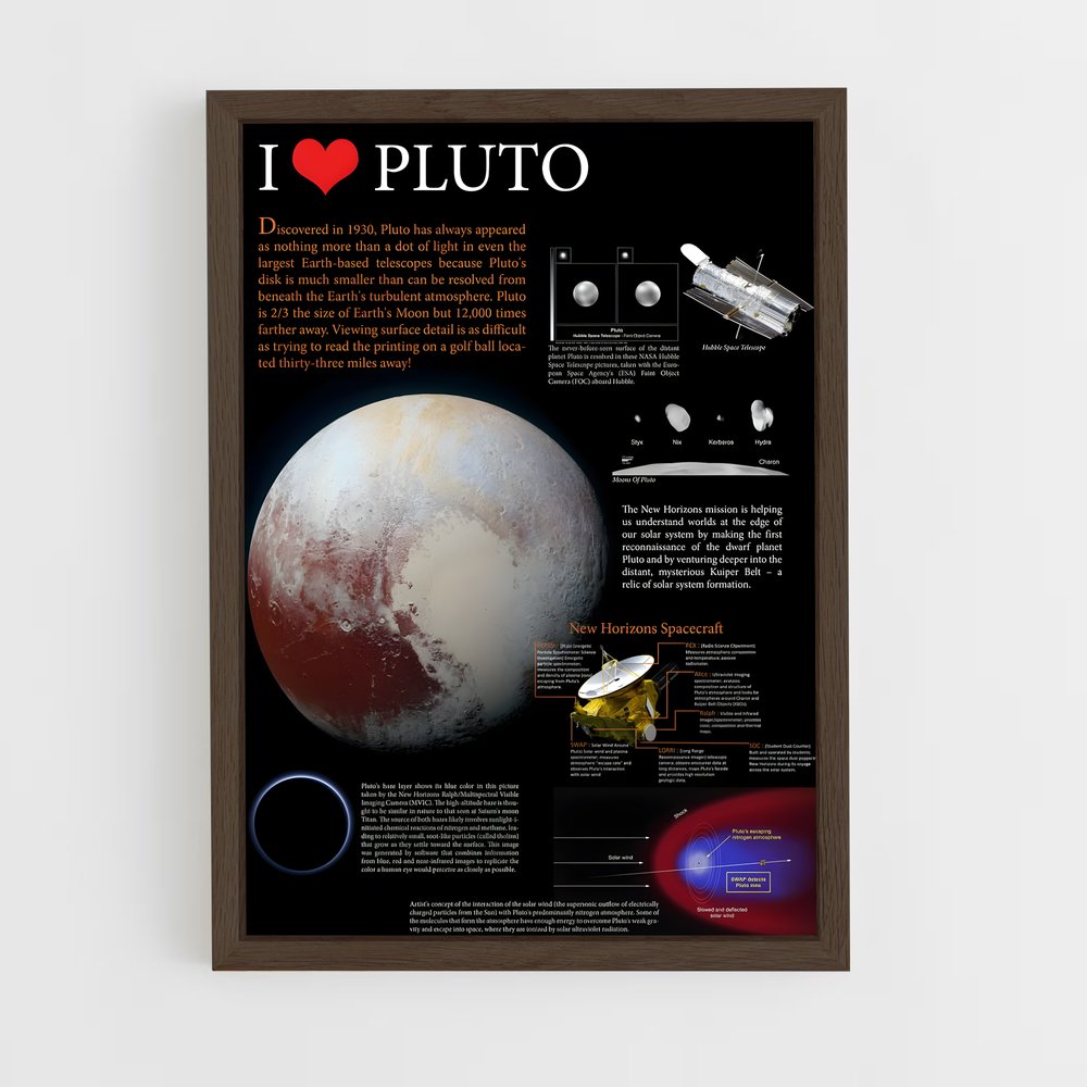 pluto-13 cadre Bois foncé