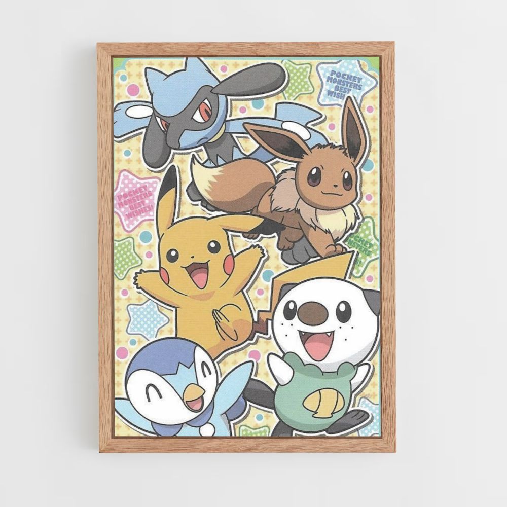 Pôster Pokémon vintage