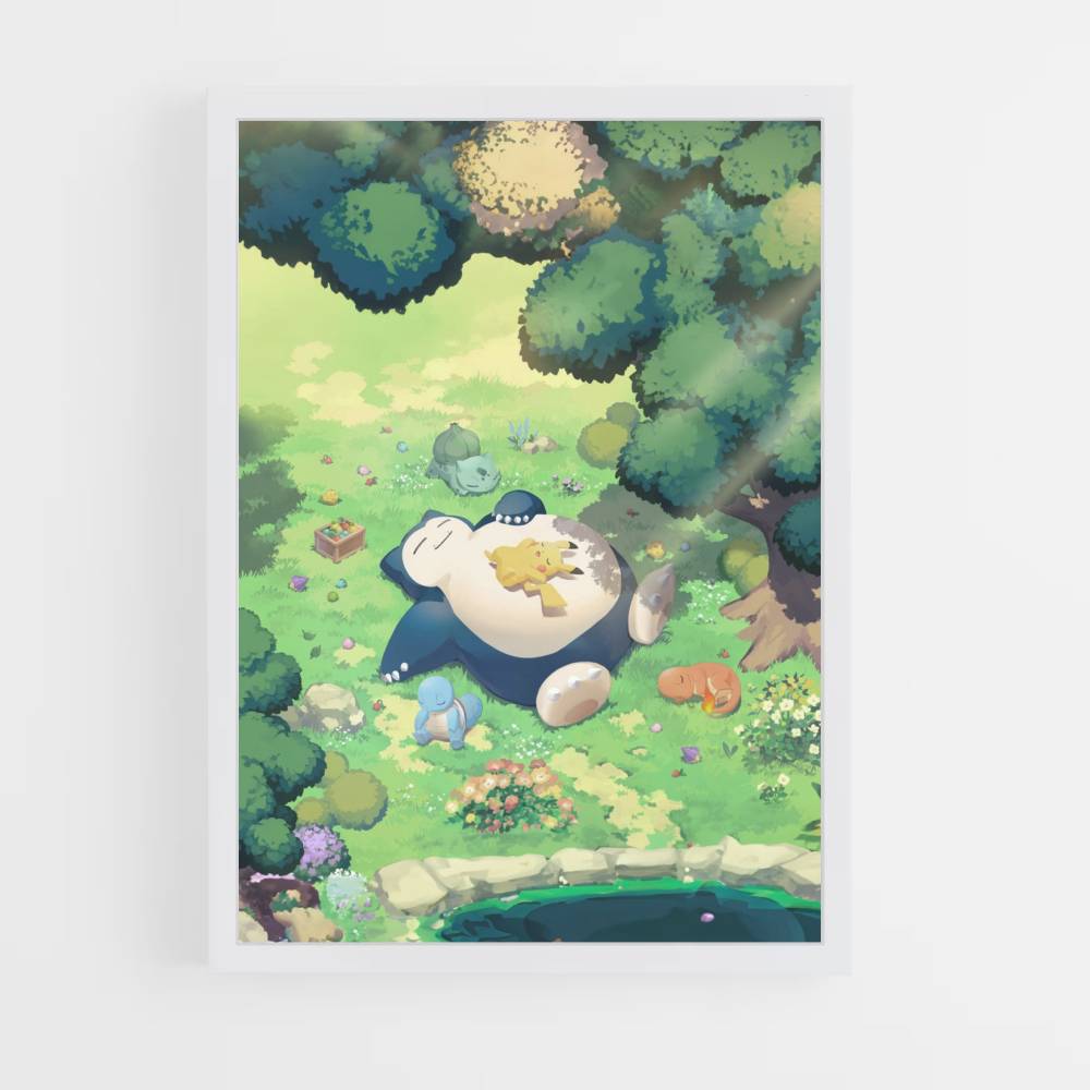 Póster Snorlax Pikachu