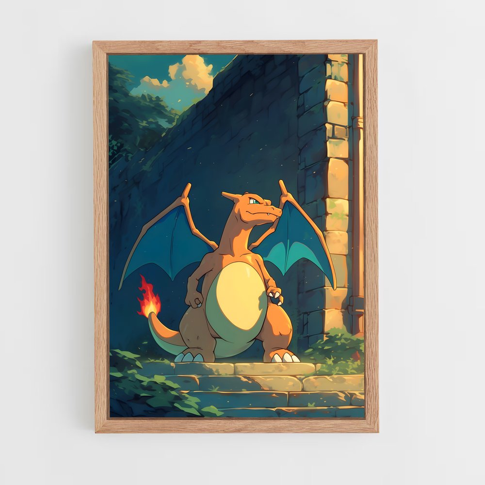 pokemon-21 cadre Bois clair
