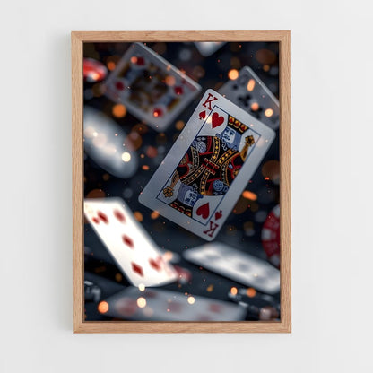 poker-10 cadre Bois clair
