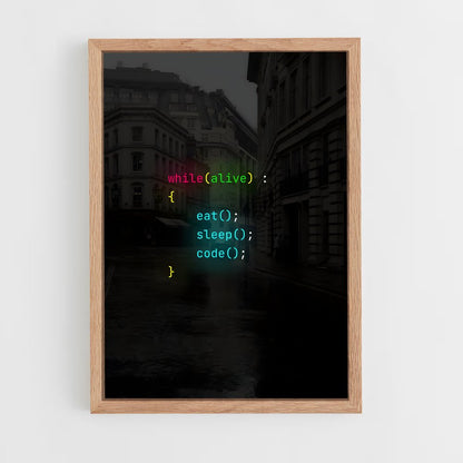 programmer-14 cadre Bois clair