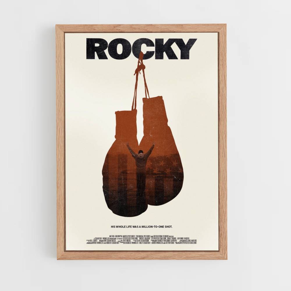 Poster Luvas de boxe rochosas