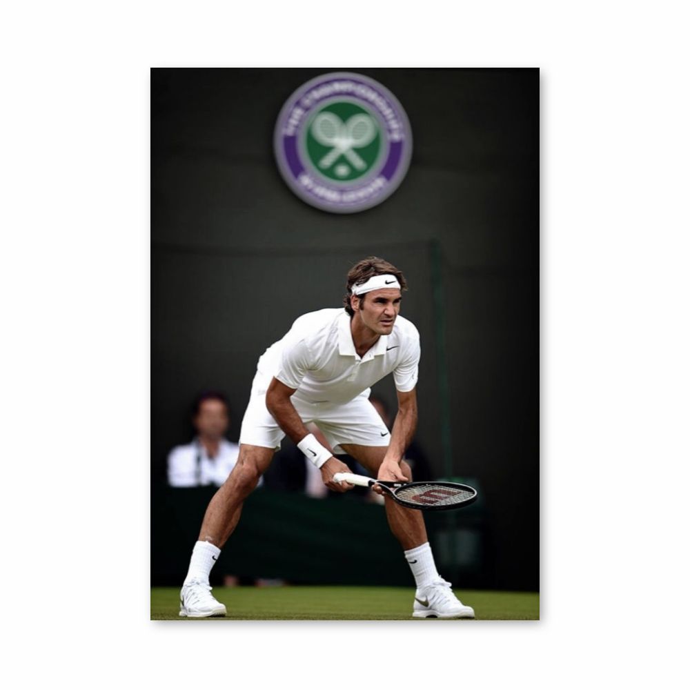 Pôster Rodger Federer Branco