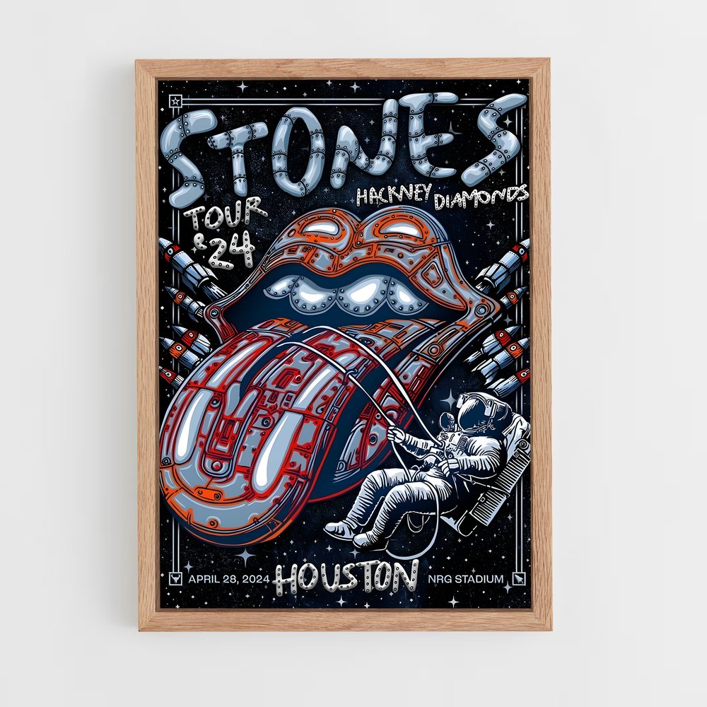 rolling-stones-4 cadre Bois clair