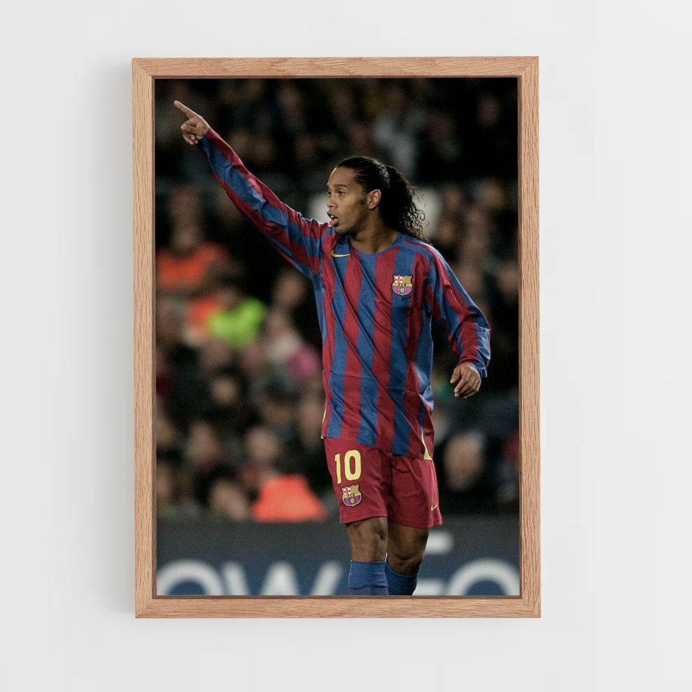 Pôster Ronaldinho Barcelona