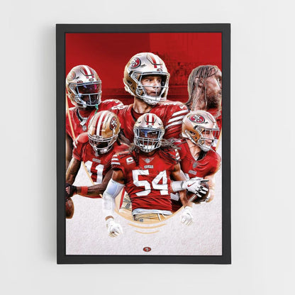 Póster San Francisco 49ers Vermelho