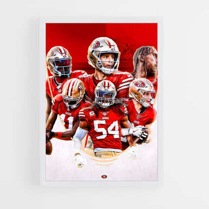 san-francisco-49ers-5 cadre Blanc