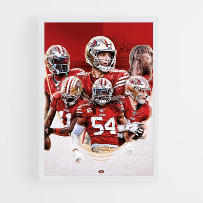 Póster San Francisco 49ers Vermelho