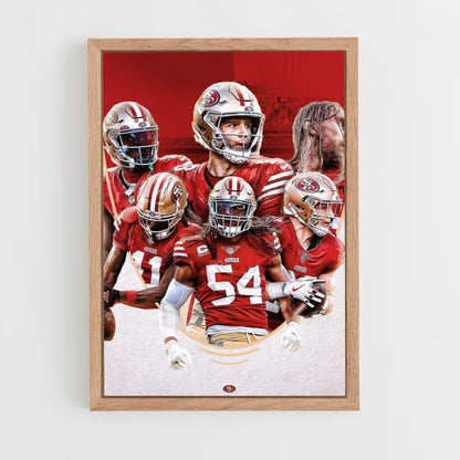 Póster San Francisco 49ers Vermelho