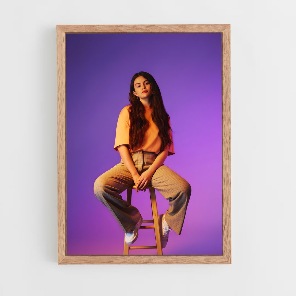 selena-gomez-9 cadre Bois clair
