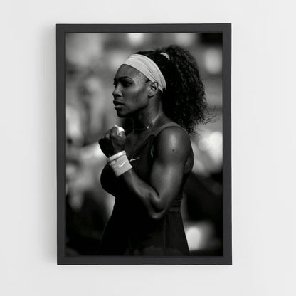 Pôster Serena Williams Preto e Branco