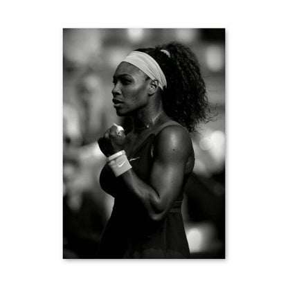 Pôster Serena Williams Preto e Branco