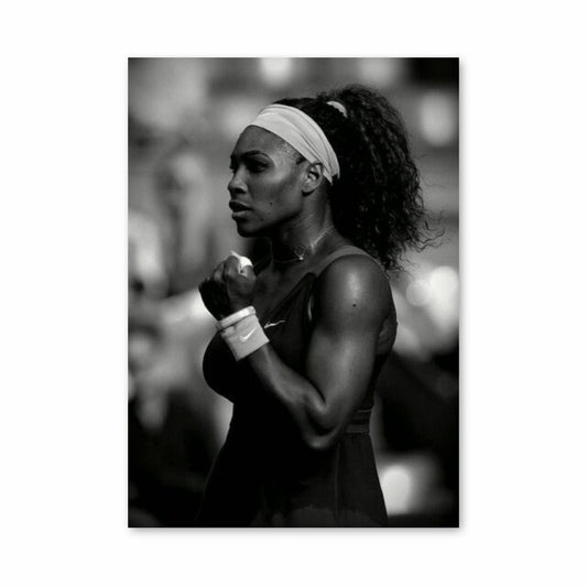 Pôster Serena Williams Preto e Branco