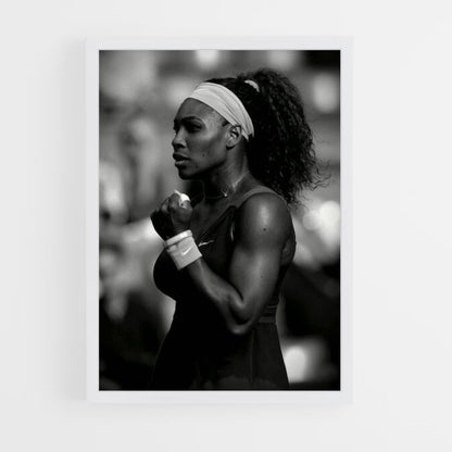 Pôster Serena Williams Preto e Branco