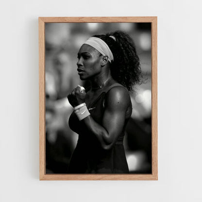 Pôster Serena Williams Preto e Branco